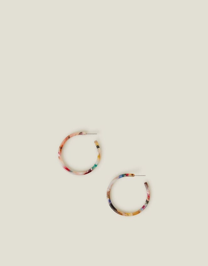 Accessorize Skinny Tortoiseshell Hoop Earrings