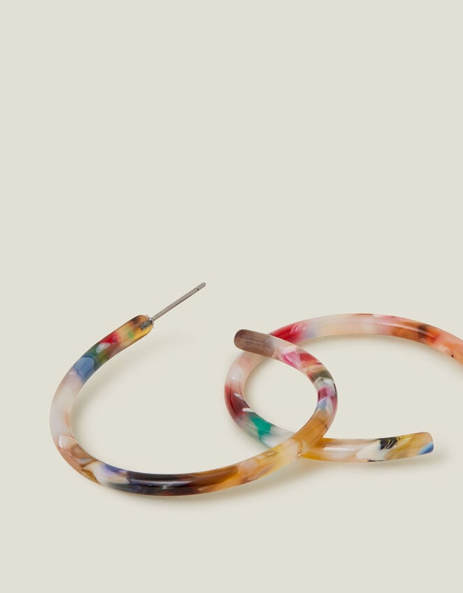 accessorize Skinny Tortoiseshell Hoop Earrings