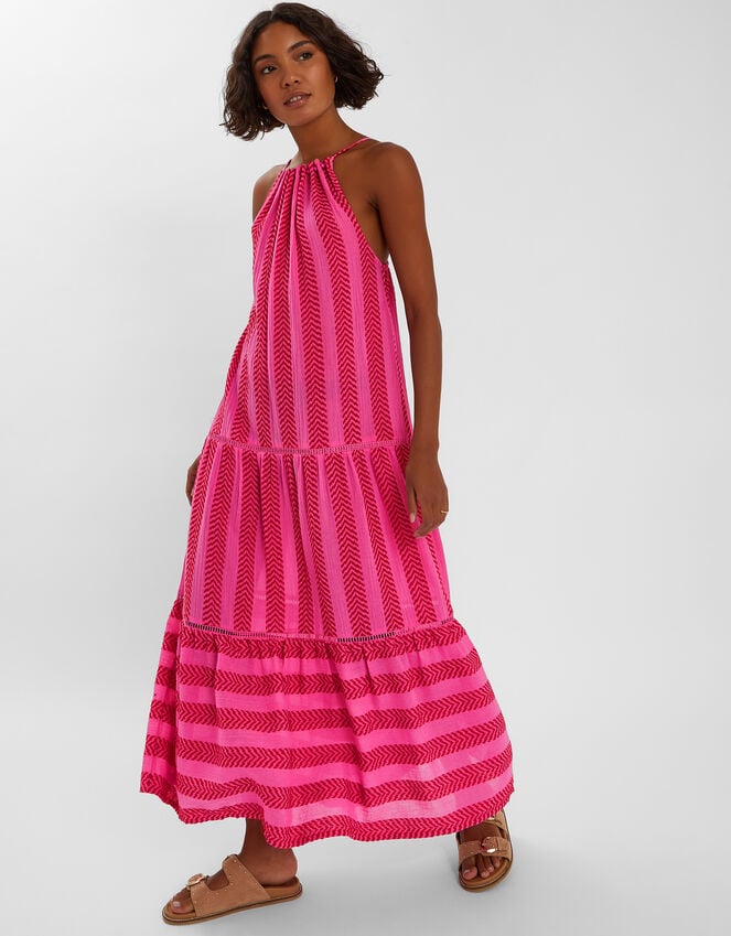 accessorize Sleeveless Jacquard Maxi Dress Multi