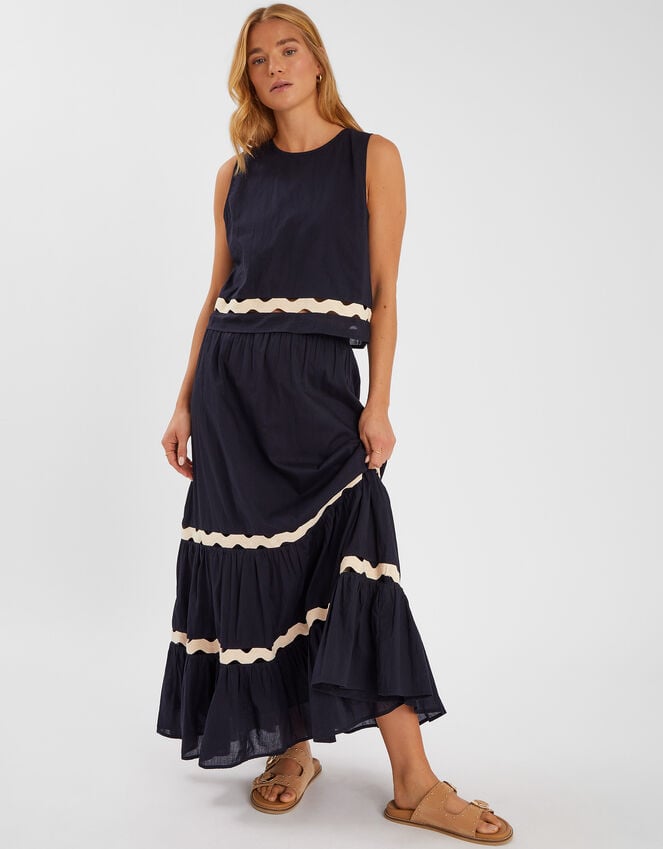 Accessorize Sleeveless Ric Rac Top Black