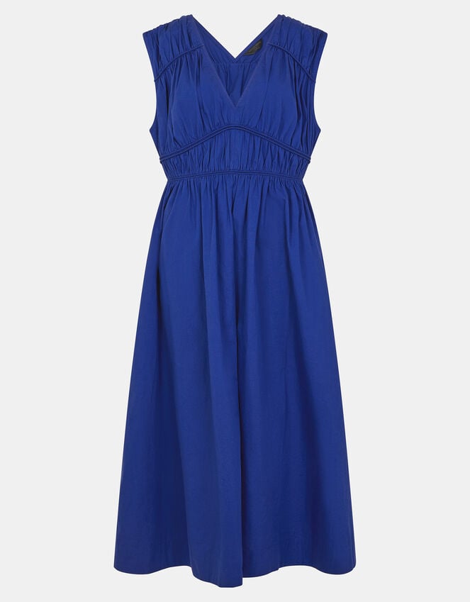 Accessorize Sleeveless Ruched Midi Dress Blue