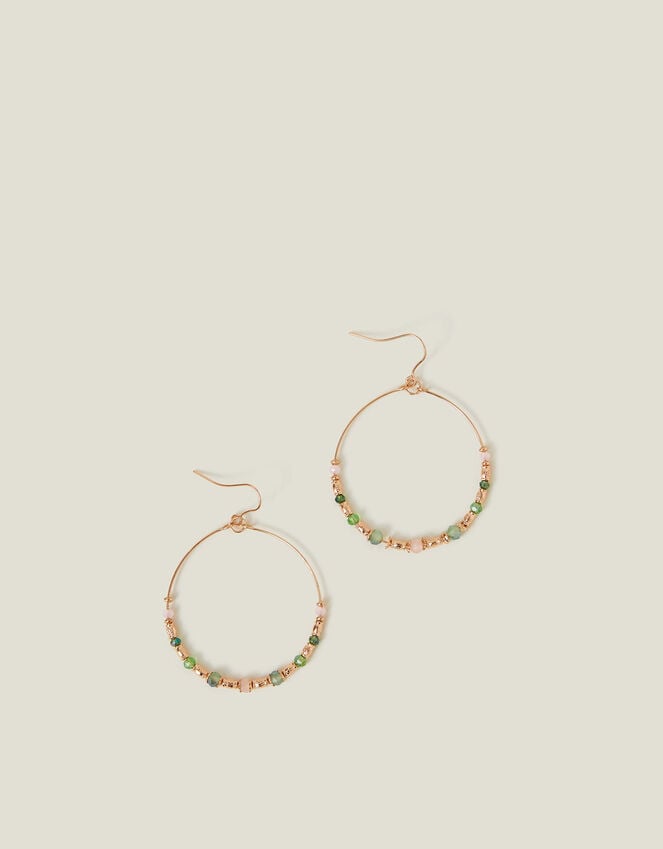 Accessorize Small Beaded Hoop Earrings