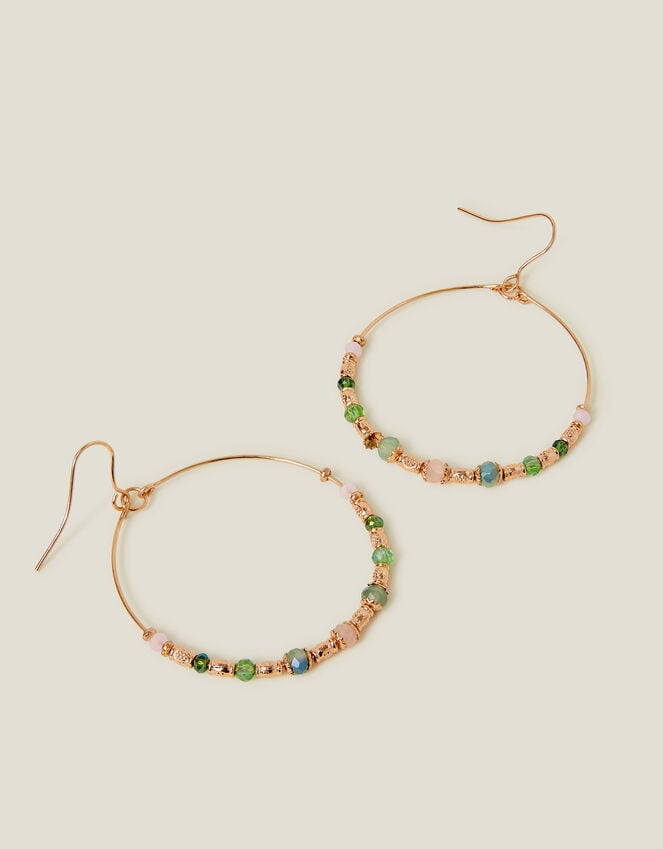 accessorize Small Beaded Hoop Earrings