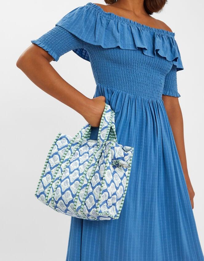 accessorize Small Dandelion Print Quilted Tote Bag