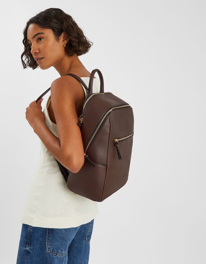 accessorize Smart Zip Around Backpack Brown