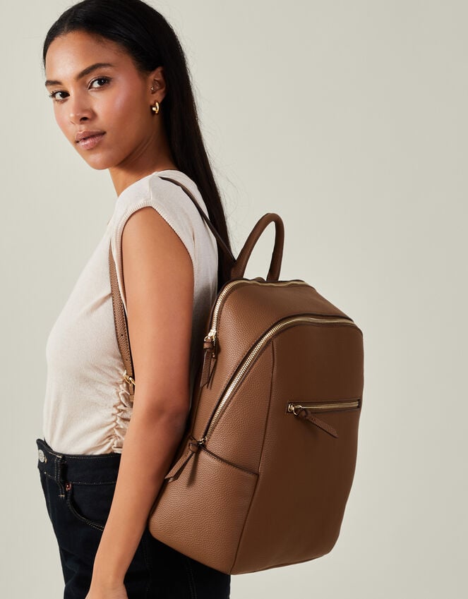 accessorize Smart Zip Around Backpack Tan