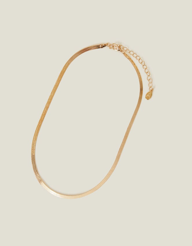 Accessorize Snake Chain Necklace Gold