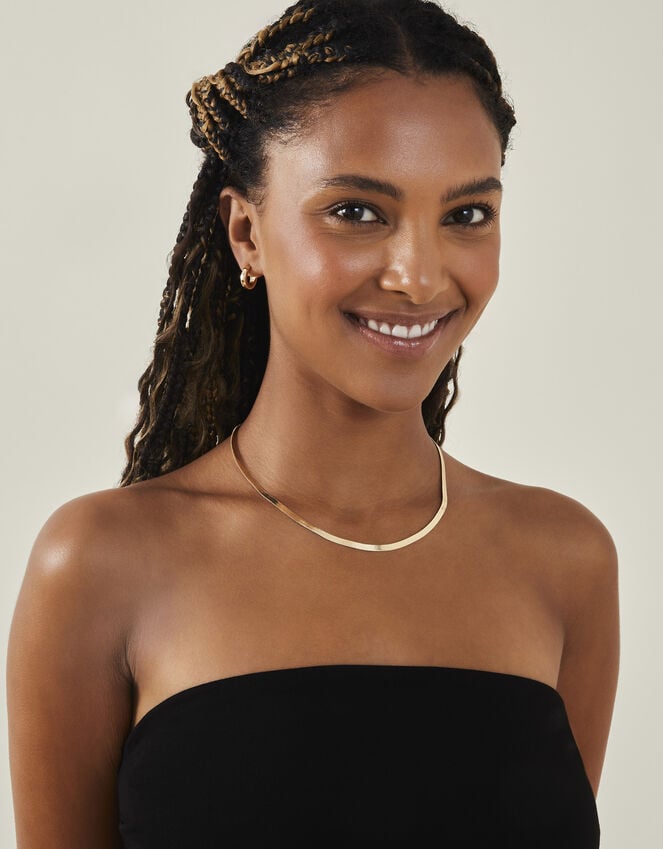 Accessorize Snake Chain Necklace Gold