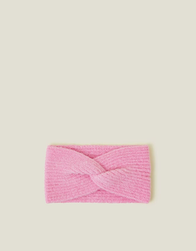 accessorize Soft Knit Bando Headband Pink