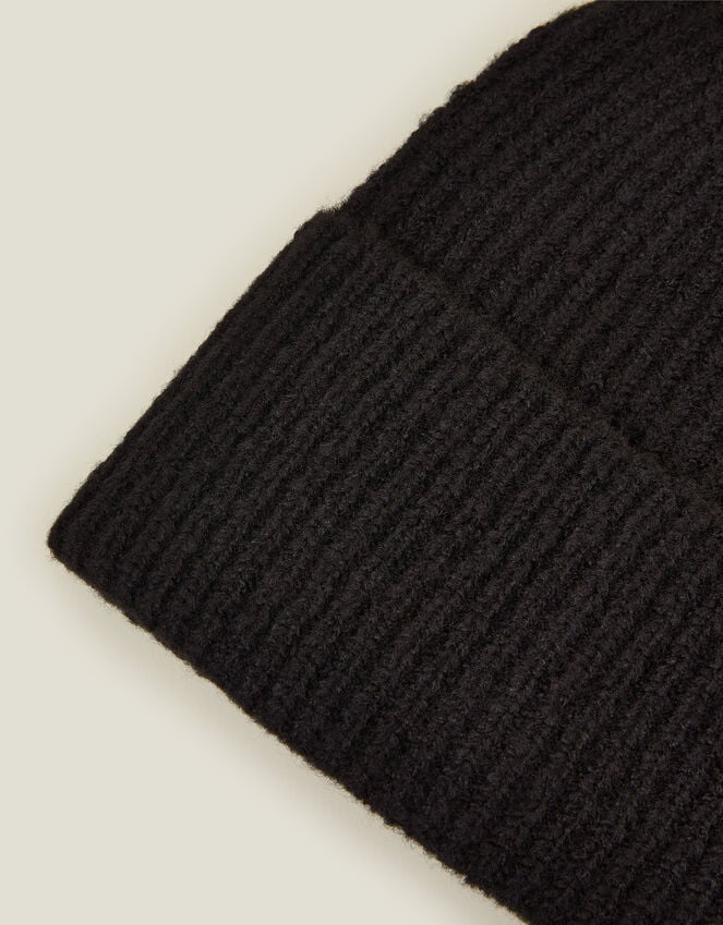 Accessorize Soho Knit Beanie Hat Black