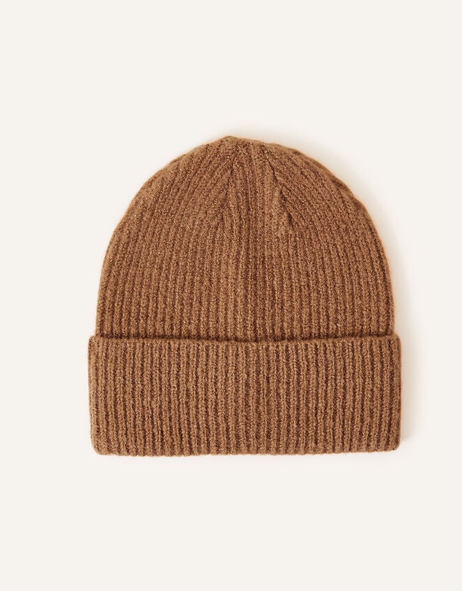 accessorize Soho Knit Beanie Hat Camel