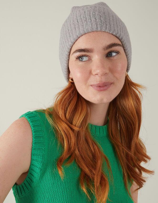 Accessorize Soho Knit Beanie Hat Grey