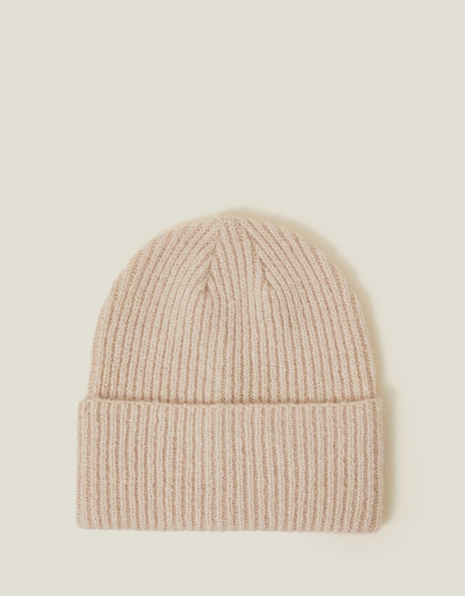 accessorize Soho Knit Beanie Hat Natural