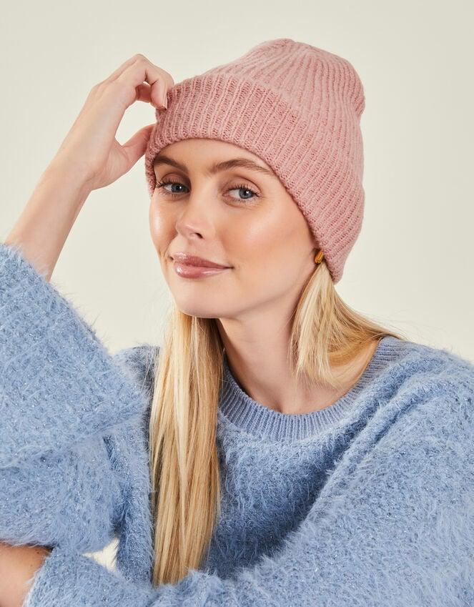 Accessorize Soho Knit Beanie Hat Pink