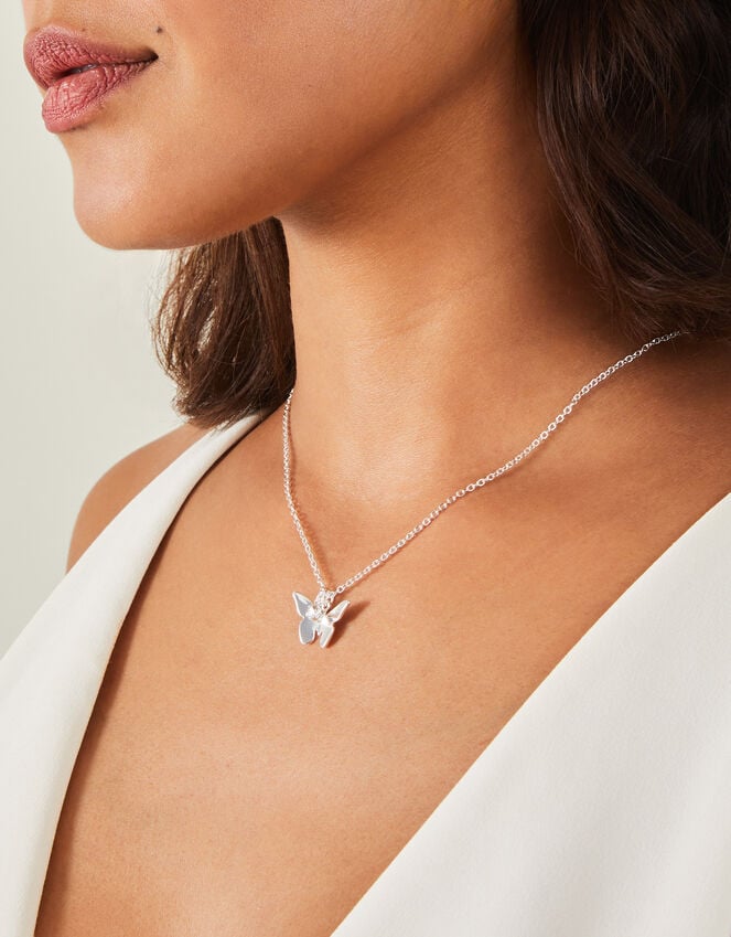 Accessorize Solid Butterfly Pendant Necklace