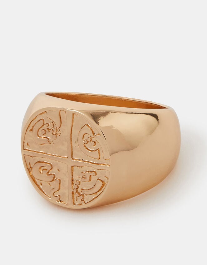 accessorize Sovereign Ring Gold Gold