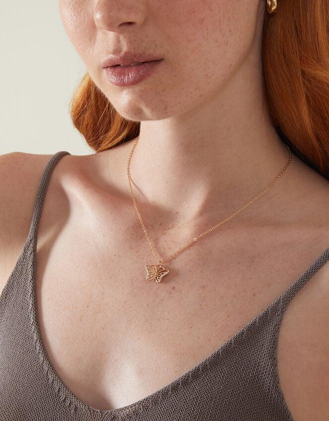 Accessorize Sparkle Butterfly Pendant Necklace
