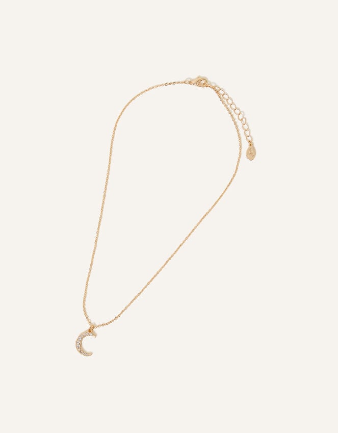 accessorize Sparkle Moon Pendant Necklace