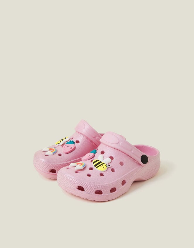 accessorize Spring Garden Charm Clogs Pink