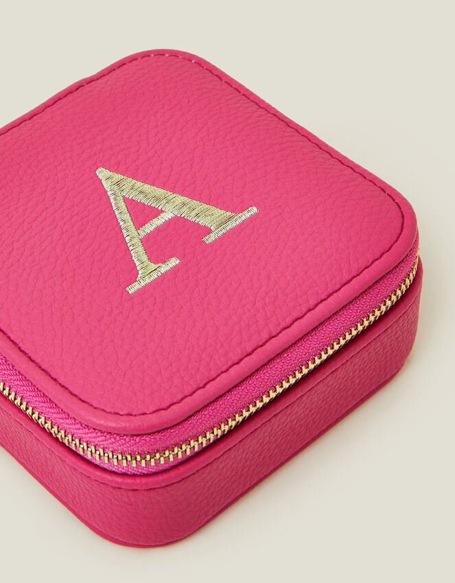 Accessorize Square Initial Jewellery Box Pink