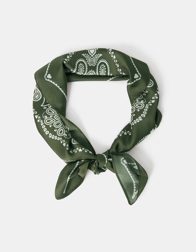 accessorize Square Satin Bandana Scarf