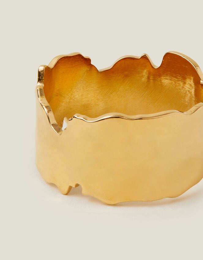 accessorize Stainless Steel Chunky Band Ring Gold