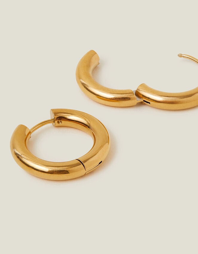 accessorize Stainless Steel Chunky Hoops