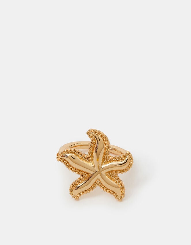 Accessorize Starfish Ring Gold Gold