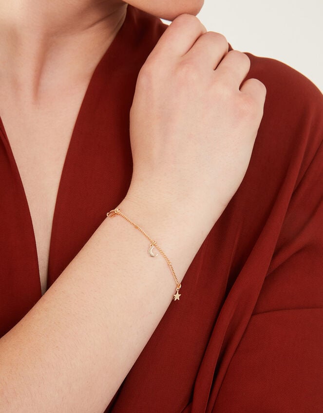Accessorize Stars And Moon Bracelet Gold
