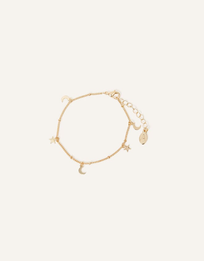 accessorize Stars and Moon Bracelet Gold