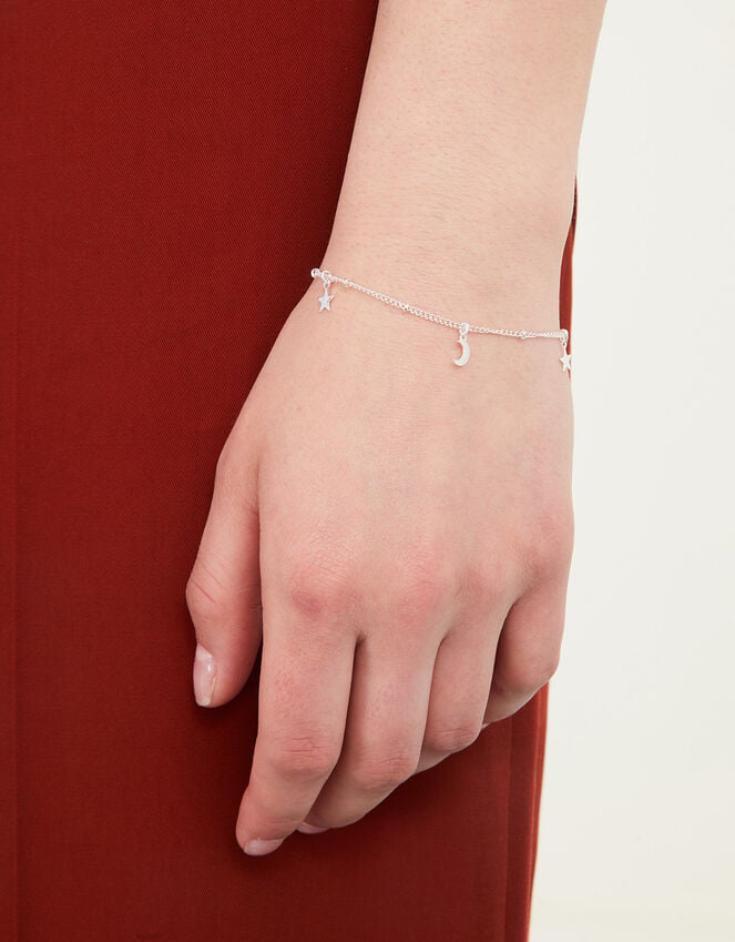 Accessorize Stars And Moon Bracelet Silver