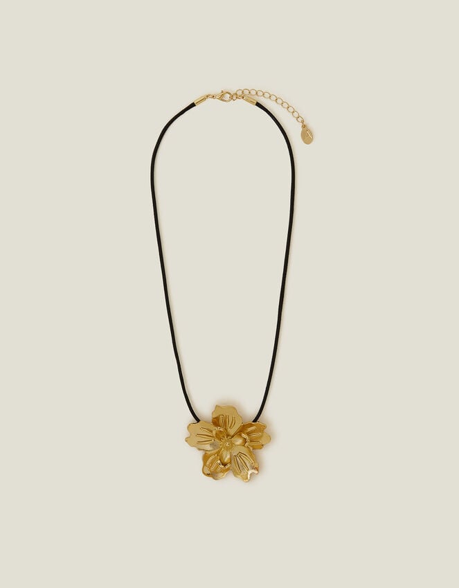 Accessorize Statement Flower Cord Necklace