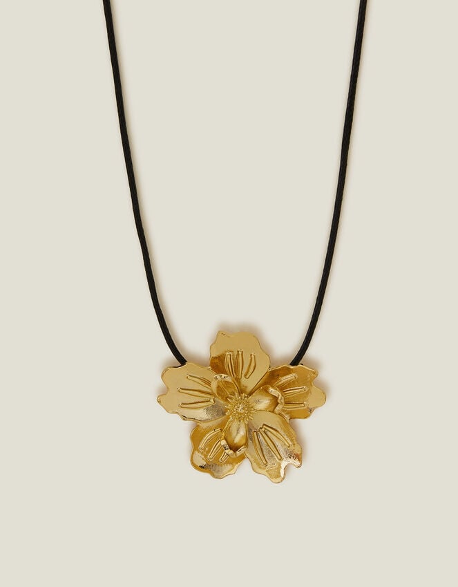 accessorize Statement Flower Cord Necklace