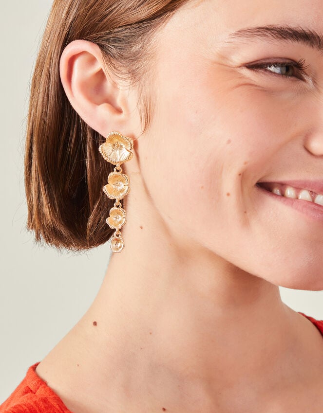 Accessorize Statement Flower Drop Earrings