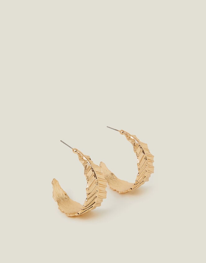 Accessorize Statement Leaf Hoop Earrings