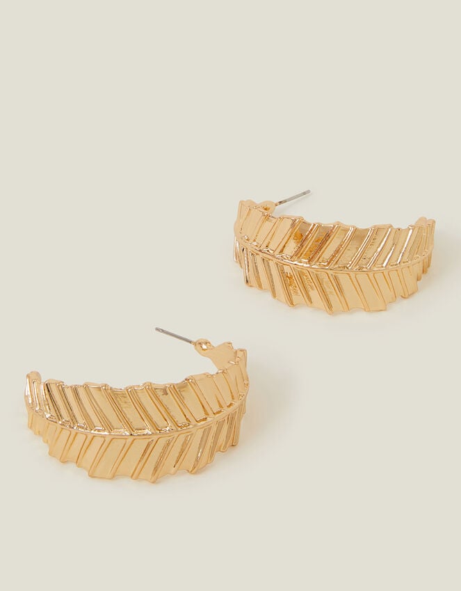 accessorize Statement Leaf Hoop Earrings