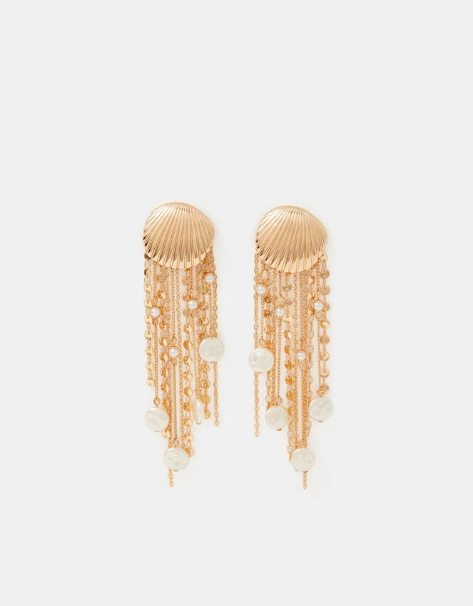 Accessorize Statement Seashell Drop Earrings