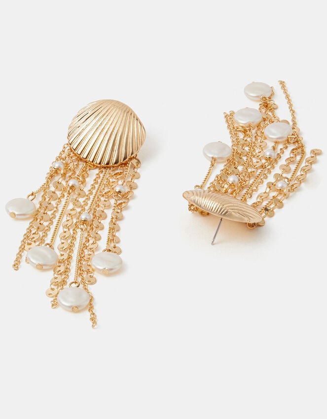 accessorize Statement Seashell Drop Earrings