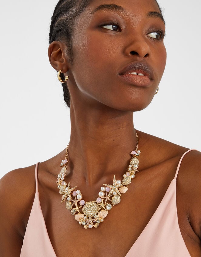 Accessorize Statement Seashell Necklace