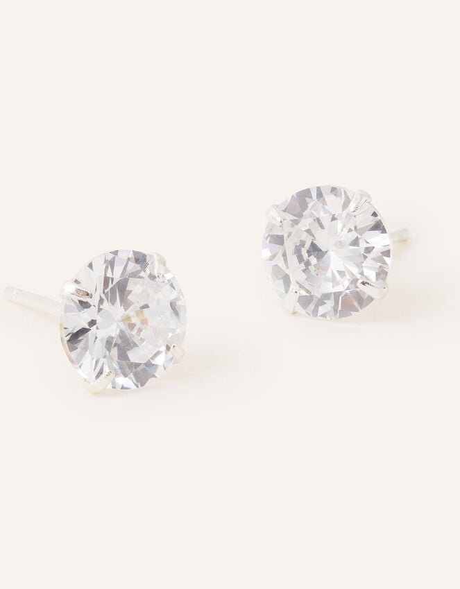 accessorize Sterling Silver Blind Stud Earrings
