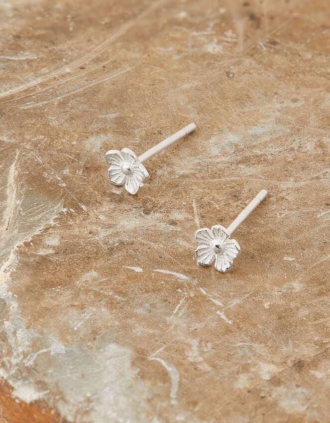 Accessorize Sterling Silver Flower Stud Earrings