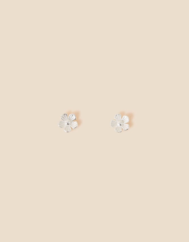 accessorize Sterling Silver Flower Stud Earrings
