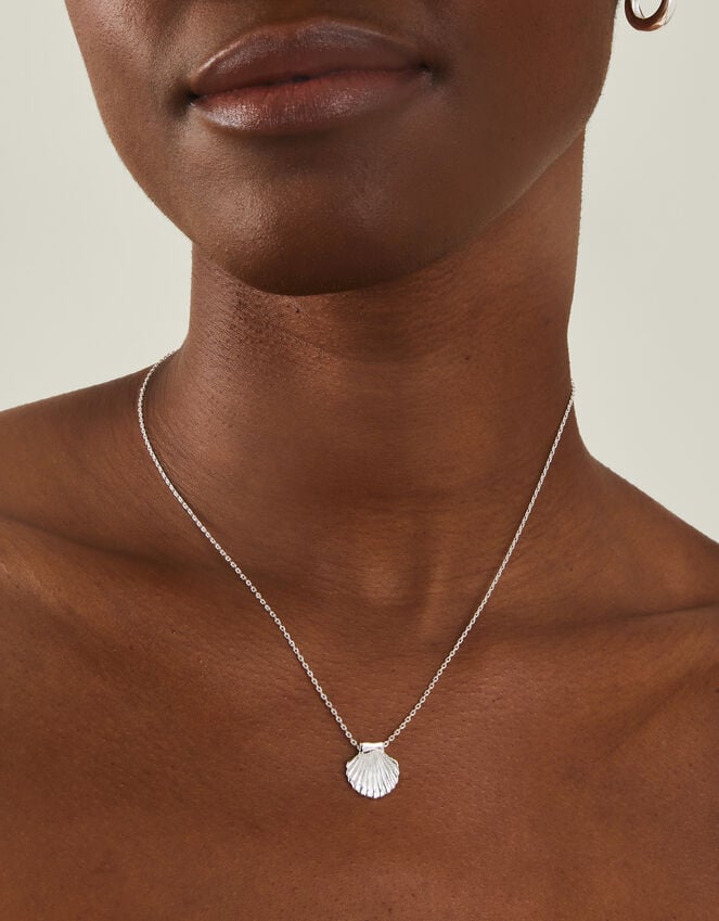 Accessorize Sterling Silver-Plated Shell Necklace