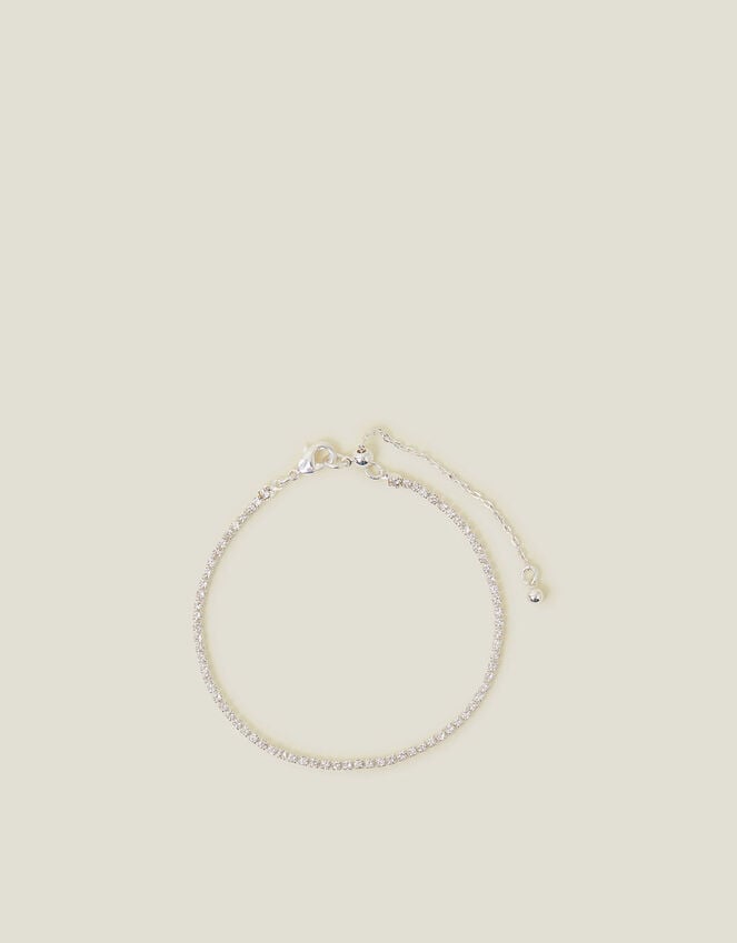 Accessorize Sterling Silver-Plated Tennis Bracelet