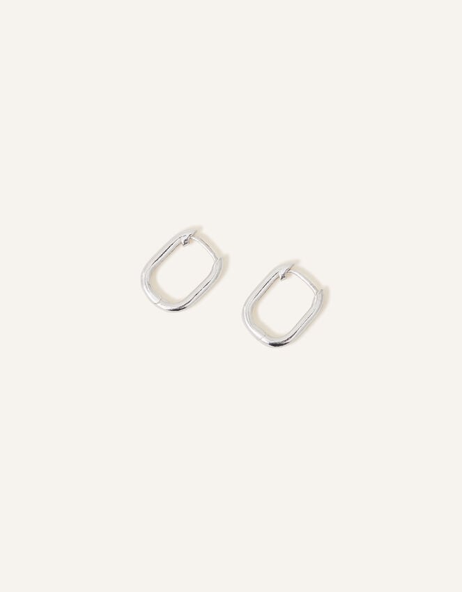 accessorize Sterling Silver Rectangular Hoops