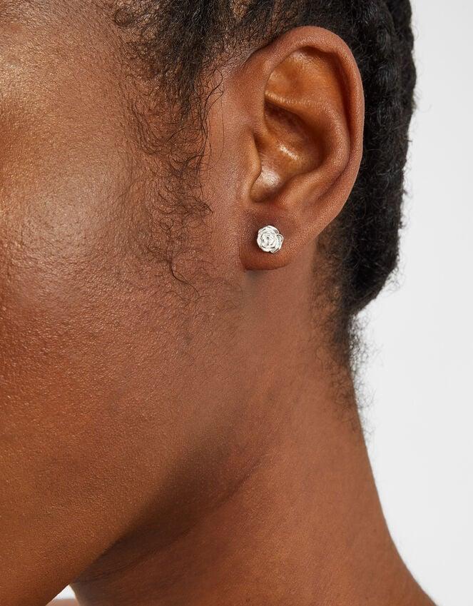 Accessorize Sterling Silver Rose Stud Earrings