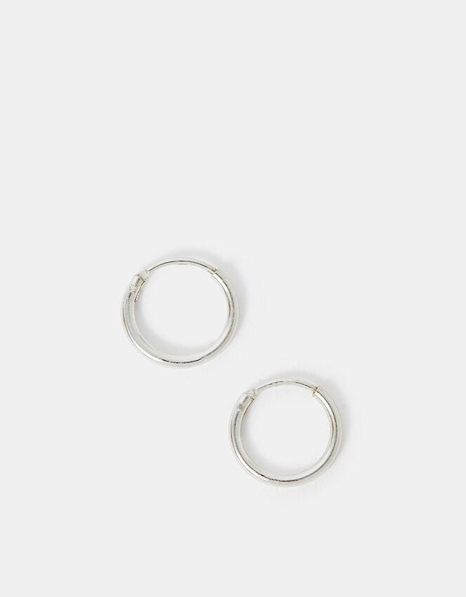 Accessorize Sterling Silver Simple Huggie Hoops
