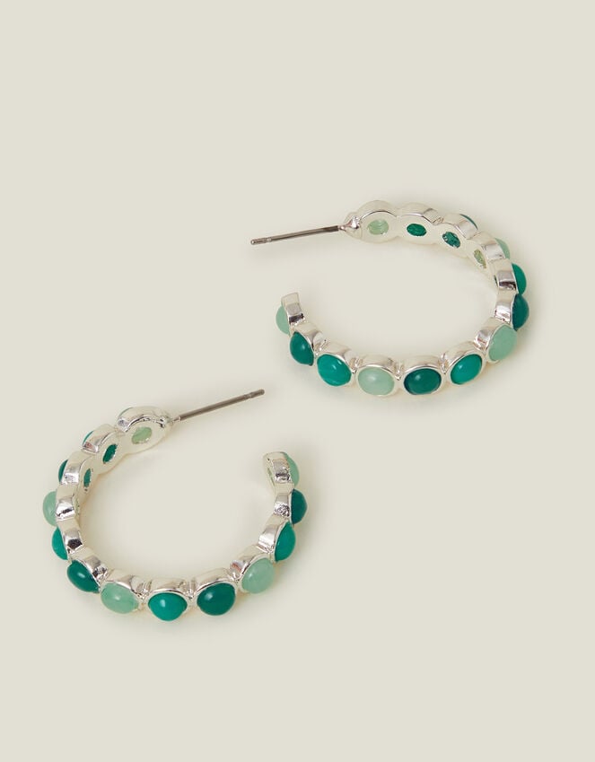 accessorize Stone Hoop Earrings