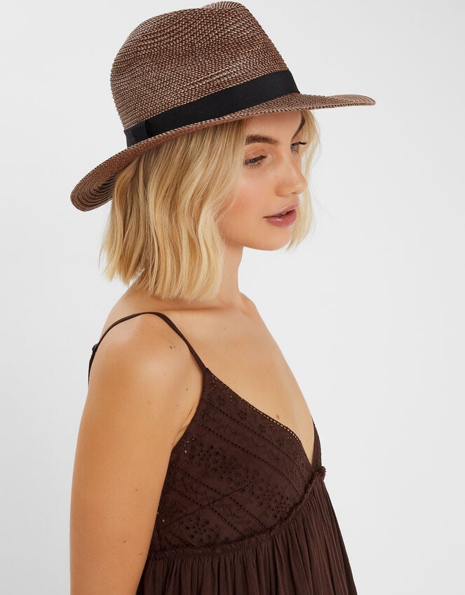 Accessorize Straw Fedora Hat