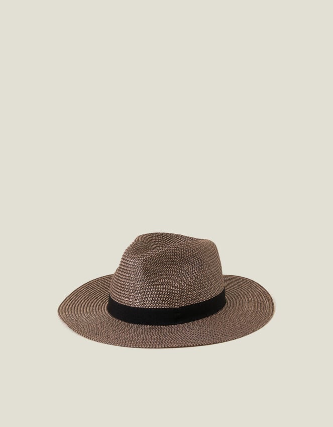accessorize Straw Fedora Hat